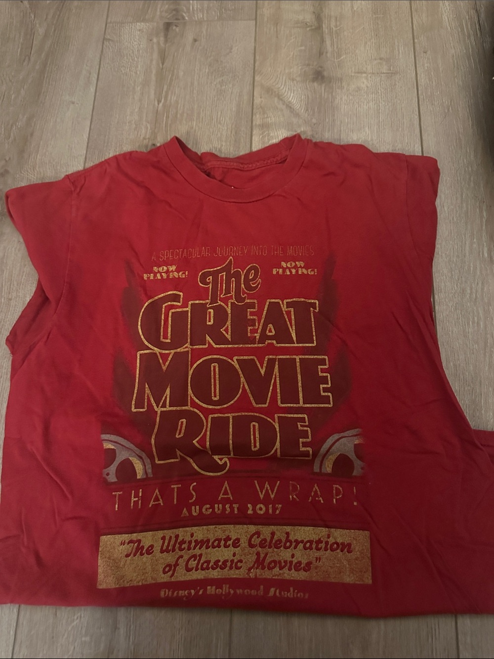 Hanes Red 'The Great Movie Ride' Graphic Short Sleeve Tee